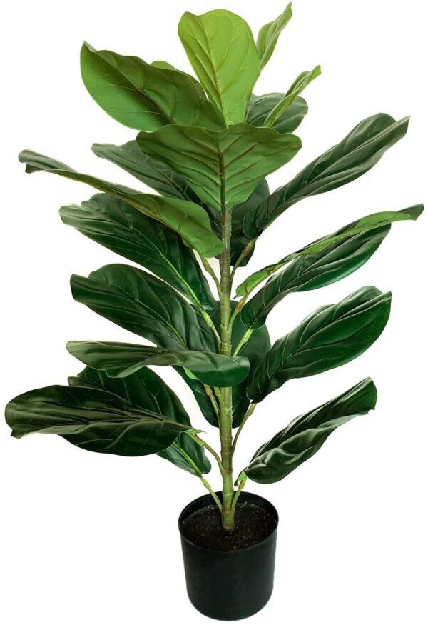BESAMENATURE 30 Inch Little Artificial Fiddle Leaf Fig Tree