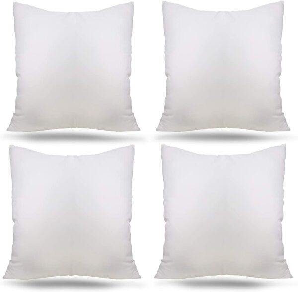 Ogrmar 4 Packs 18"x18" Premium White Throw Pillow Insert