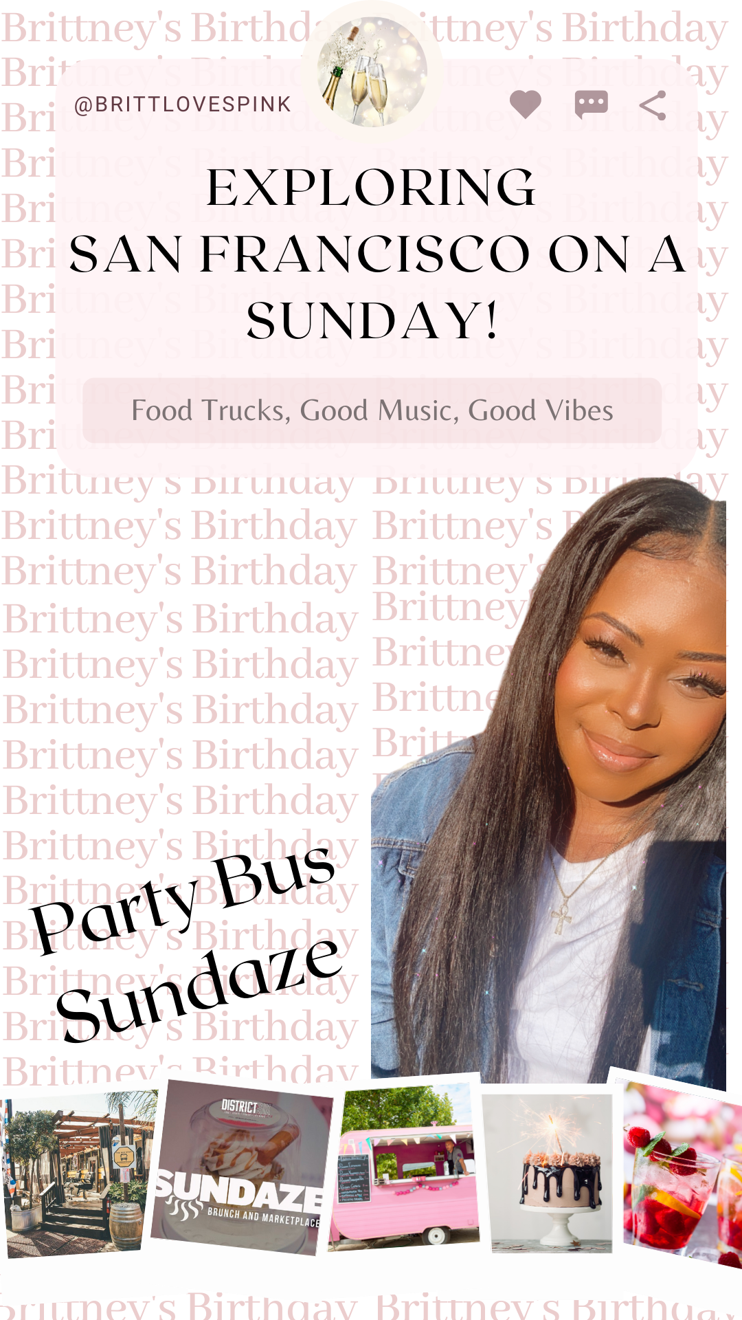 WHAT TO DO IN SAN FRANCISCO ON A SUMMER SUNDAY| SUNDAZE BRUNCH| PARTY BUS 2021 Miloveoflife.com Milove Of Life Brittney Milove lifestyle blog youtube